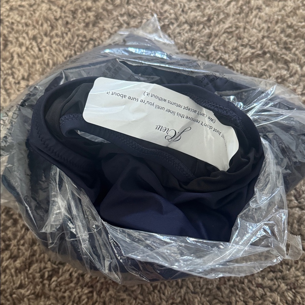 J. Crew Ruched Ruffle One-piece Swimsuit Navy - Picture 4 of 4